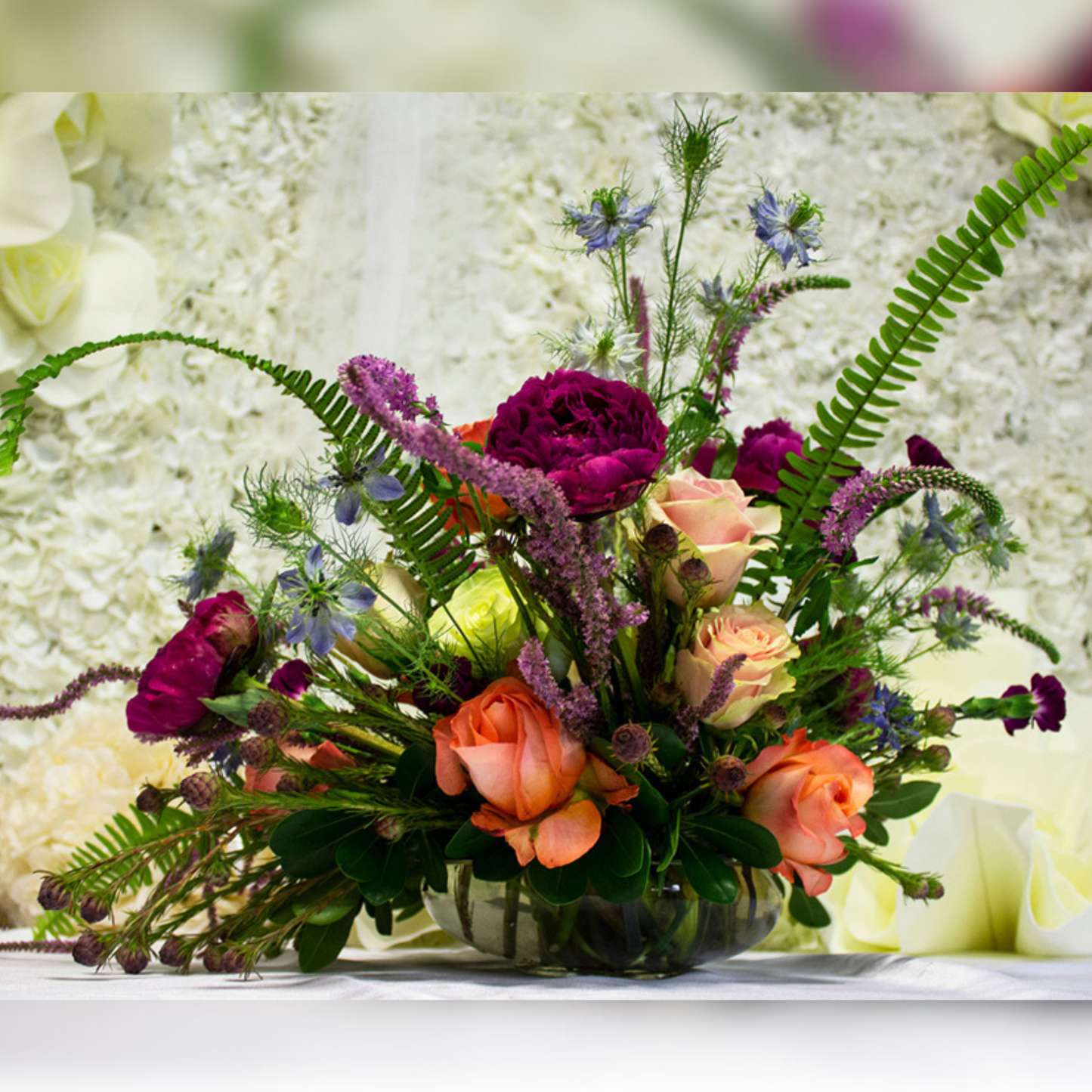 8"D Lily Bowl - Clear Glass Vase