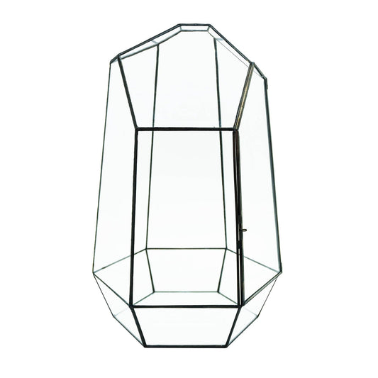 Large Indoor Plant Geometric Glass Vessel Container