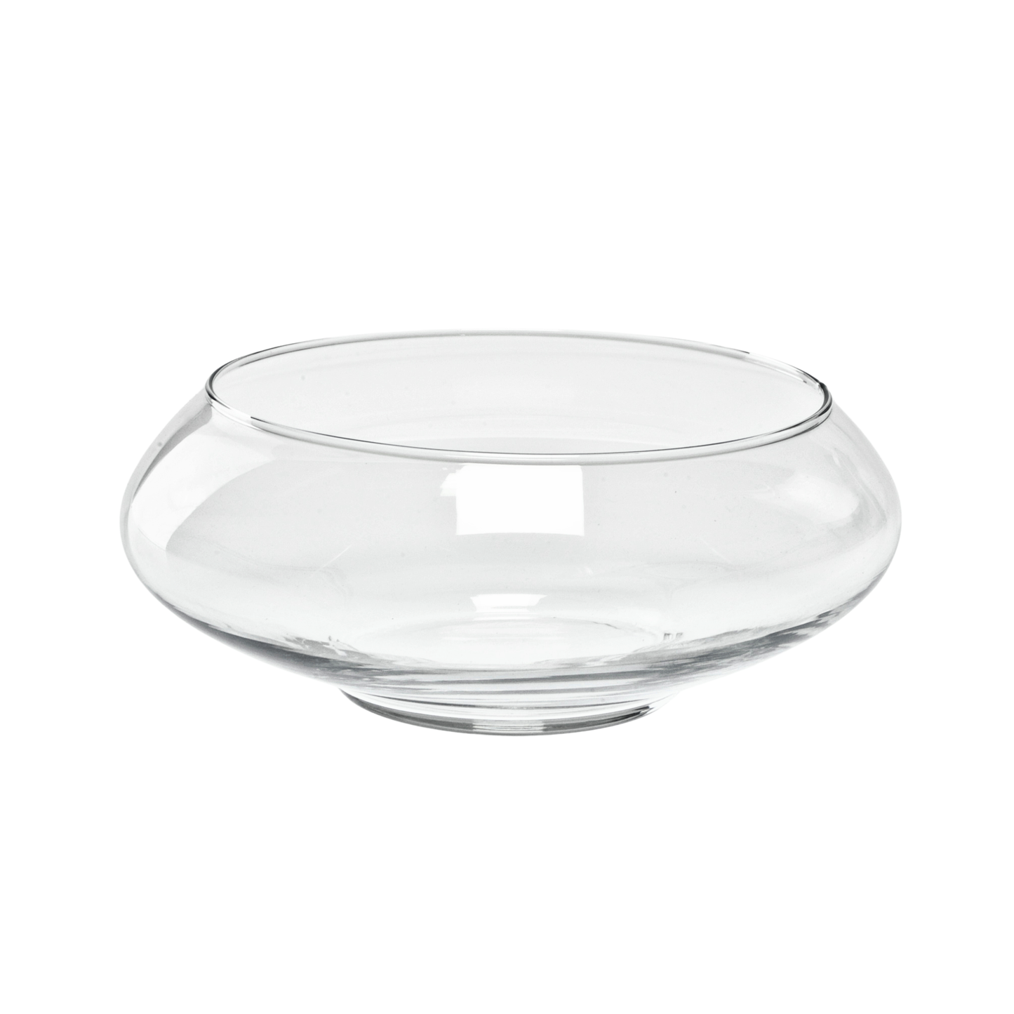 8"D Lily Bowl - Clear Glass Vase