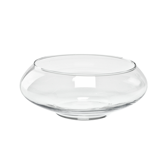 8"D Lily Bowl - Clear Glass Vase