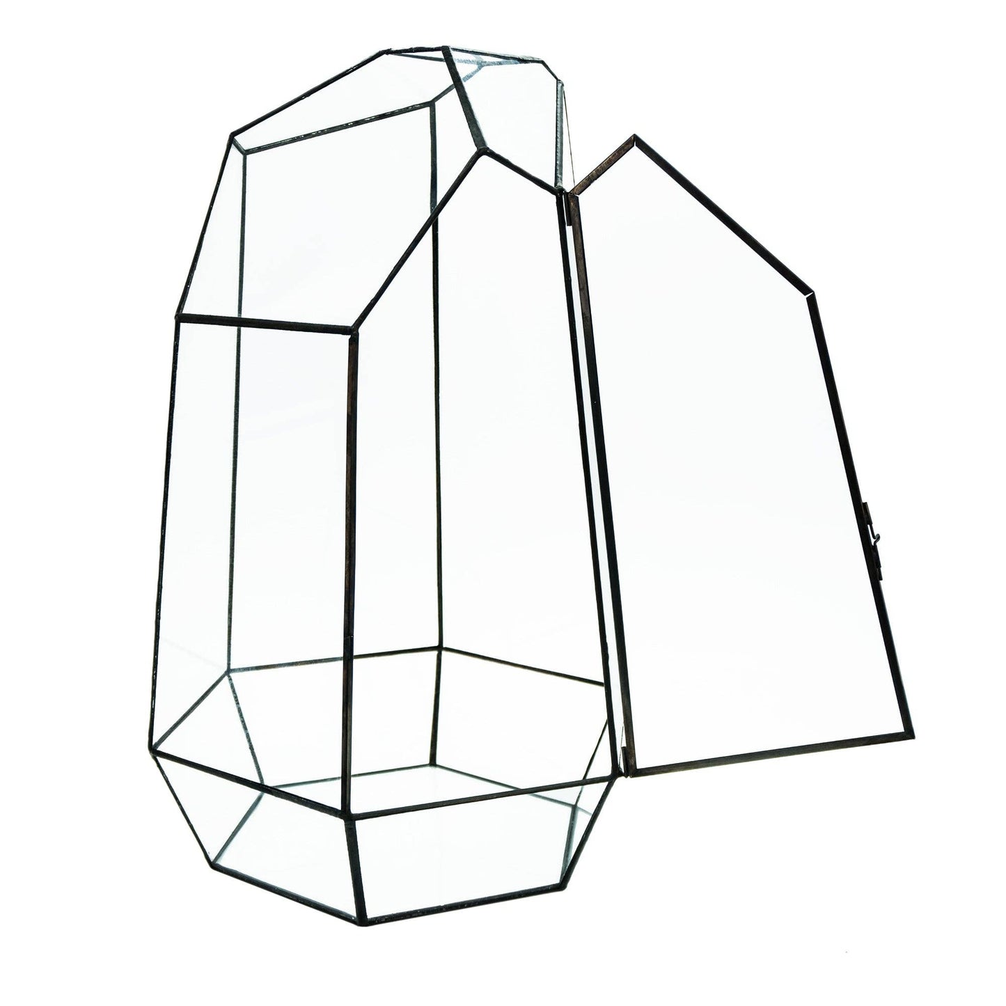 Large Indoor Plant Geometric Glass Vessel Container