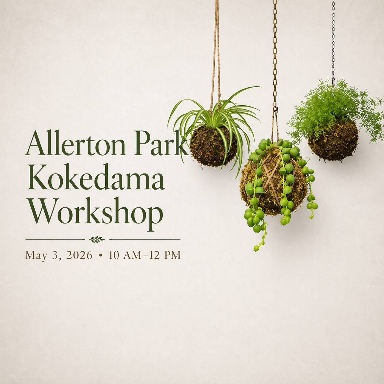 Kokedama |  May 3 | Allerton Park