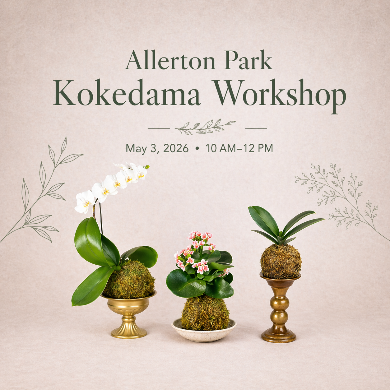 Kokedama |  May 3 | Allerton Park